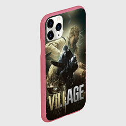 Чехол iPhone 11 Pro матовый Итан,Крис и деревня RE8, цвет: 3D-малиновый — фото 2