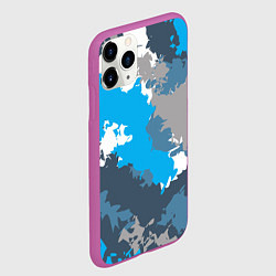 Чехол iPhone 11 Pro матовый Камуфляж ледяной, цвет: 3D-фиолетовый — фото 2
