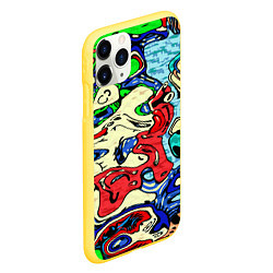 Чехол iPhone 11 Pro матовый Multicolored, цвет: 3D-желтый — фото 2