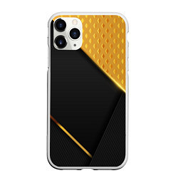 Чехол iPhone 11 Pro матовый 3D BLACK & GOLD