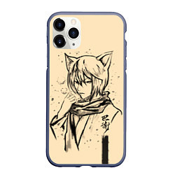 Чехол iPhone 11 Pro матовый Kitsune Tomoe, цвет: 3D-серый