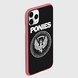 Чехол iPhone 11 Pro матовый Pony x Ramones, цвет: 3D-малиновый — фото 2