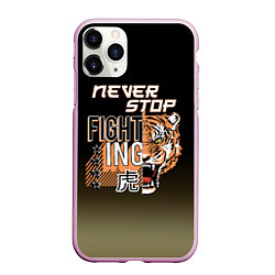 Чехол iPhone 11 Pro матовый FIGHT TIGER тигр боец