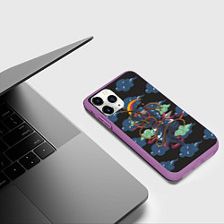 Чехол iPhone 11 Pro матовый Ниндзя, цвет: 3D-фиолетовый — фото 2