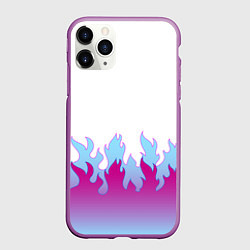 Чехол iPhone 11 Pro матовый ПЛАМЯ 1 0, цвет: 3D-фиолетовый