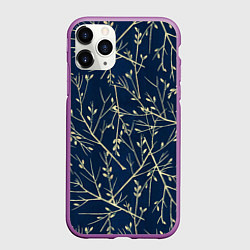 Чехол iPhone 11 Pro матовый Осенние ветки, цвет: 3D-фиолетовый