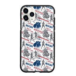 Чехол iPhone 11 Pro матовый Бокс, цвет: 3D-черный