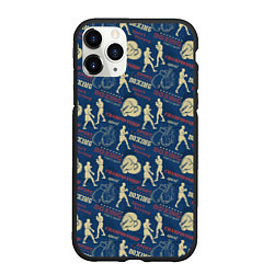 Чехол iPhone 11 Pro матовый Боксёр, цвет: 3D-черный