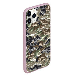 Чехол iPhone 11 Pro матовый Камуфляж для рыбака, цвет: 3D-розовый — фото 2