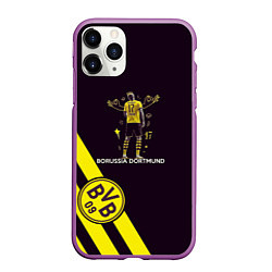 Чехол iPhone 11 Pro матовый Холанд Боруссия, цвет: 3D-фиолетовый