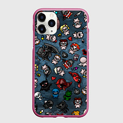 Чехол iPhone 11 Pro матовый Узор Исаака, цвет: 3D-малиновый