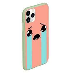 Чехол iPhone 11 Pro матовый Crying Isaac, цвет: 3D-салатовый — фото 2