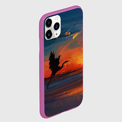 Чехол iPhone 11 Pro матовый Прибрежный закат, цвет: 3D-фиолетовый — фото 2