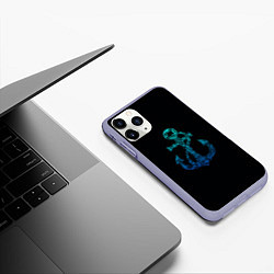 Чехол iPhone 11 Pro матовый Navy Anchor, цвет: 3D-светло-сиреневый — фото 2