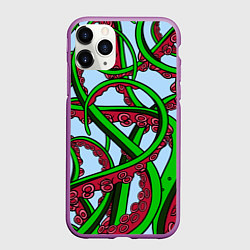 Чехол iPhone 11 Pro матовый Кракен Kraken, цвет: 3D-фиолетовый