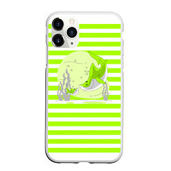 Чехол iPhone 11 Pro матовый Акула, цвет: 3D-белый