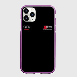 Чехол iPhone 11 Pro матовый AUDI АУДИ QUATTRO с Z, цвет: 3D-фиолетовый