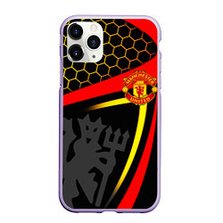 Чехол iPhone 11 Pro матовый МАНЧЕСТЕР MANCHESTER SPORT, цвет: 3D-светло-сиреневый