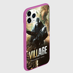 Чехол iPhone 11 Pro матовый Resident Evil Village, цвет: 3D-фиолетовый — фото 2