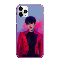Чехол iPhone 11 Pro матовый Kim Seokjin, цвет: 3D-фиолетовый