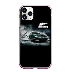 Чехол iPhone 11 Pro матовый Ford mustang, цвет: 3D-розовый