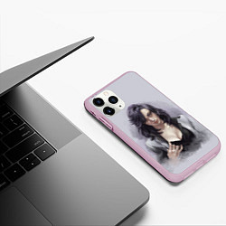 Чехол iPhone 11 Pro матовый Рэйко, цвет: 3D-розовый — фото 2