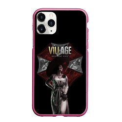 Чехол iPhone 11 Pro матовый Resident Evil Lady Dimitrescu, цвет: 3D-малиновый