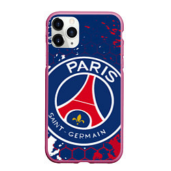 Чехол iPhone 11 Pro матовый ФК ПСЖ FC PSG PARIS SG, цвет: 3D-малиновый