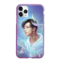 Чехол iPhone 11 Pro матовый Jeon BTS, цвет: 3D-фиолетовый