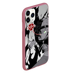 Чехол iPhone 11 Pro матовый Черный Аста демон Чёрный клевер, цвет: 3D-малиновый — фото 2