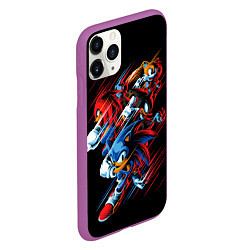 Чехол iPhone 11 Pro матовый Sonics team, цвет: 3D-фиолетовый — фото 2