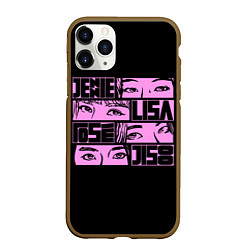 Чехол iPhone 11 Pro матовый Black pink eyes, цвет: 3D-коричневый