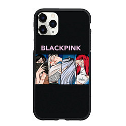 Чехол iPhone 11 Pro матовый Hide eyes Blackpink