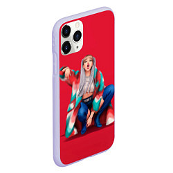 Чехол iPhone 11 Pro матовый Kill the love Lisa, цвет: 3D-светло-сиреневый — фото 2