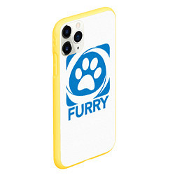 Чехол iPhone 11 Pro матовый Furry, цвет: 3D-желтый — фото 2