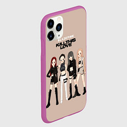 Чехол iPhone 11 Pro матовый Kill this love, цвет: 3D-фиолетовый — фото 2