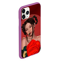 Чехол iPhone 11 Pro матовый Дженни BLACKPINK, цвет: 3D-фиолетовый — фото 2