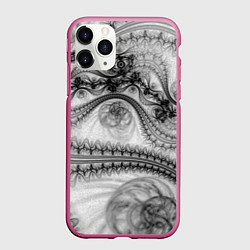 Чехол iPhone 11 Pro матовый Spilled ink Texture, цвет: 3D-малиновый
