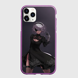 Чехол iPhone 11 Pro матовый Nier, цвет: 3D-фиолетовый
