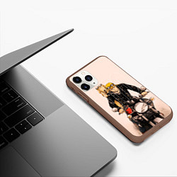 Чехол iPhone 11 Pro матовый Онидзука GTO, цвет: 3D-коричневый — фото 2