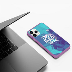 Чехол iPhone 11 Pro матовый VOLKSWAGEN, цвет: 3D-фиолетовый — фото 2