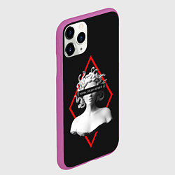 Чехол iPhone 11 Pro матовый ЧЕРВЬ СРЕДИ ЧЕРВЕЙ ГОРГОНА, цвет: 3D-фиолетовый — фото 2