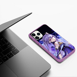 Чехол iPhone 11 Pro матовый КЭ ЦИН - Genshin Impact, цвет: 3D-фиолетовый — фото 2