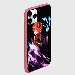 Чехол iPhone 11 Pro матовый ТАРТАЛЬЯ - GENSHIN IMPACT NEON, цвет: 3D-малиновый — фото 2