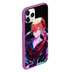 Чехол iPhone 11 Pro матовый ТАРТАЛЬЯ - ИГРА GENSHIN IMPACT, цвет: 3D-фиолетовый — фото 2