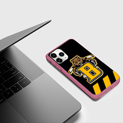 Чехол iPhone 11 Pro матовый BOSTON BRUINS, цвет: 3D-малиновый — фото 2