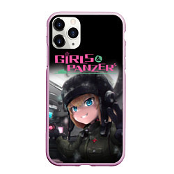 Чехол iPhone 11 Pro матовый Девушки и танки Girls und Panzer Z, цвет: 3D-розовый