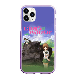 Чехол iPhone 11 Pro матовый Девушки и танки Girls und Panzer Z, цвет: 3D-сиреневый