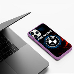 Чехол iPhone 11 Pro матовый БМВ - Racing, цвет: 3D-фиолетовый — фото 2