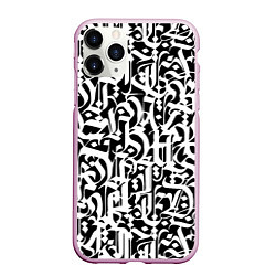 Чехол iPhone 11 Pro матовый КАЛЛИГРАФИЯ CALLIGRAPHY, цвет: 3D-розовый